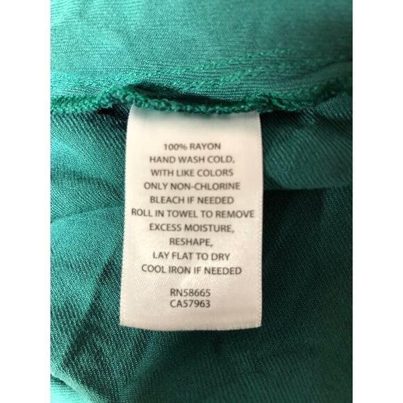 Treasure & Bond Dress Long Sleeve Lace-Up Neck Blouson Midi Green Heirloom M - Picture 6 of 7